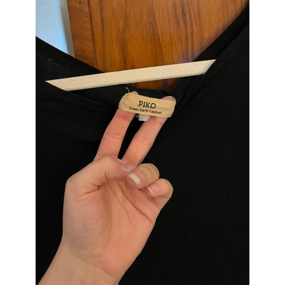 Black Longsleeve PIKO top - Picture 2 of 3